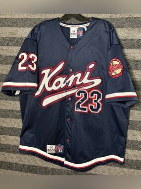 Vintage 90’s Karl Kani Navy Blue #23 Baseball Jersey Men’s XL EUC